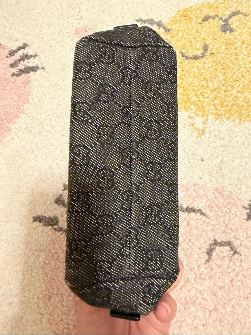 Black Gucci Denim Women’s Cosmetic Pouch and Wallet Set